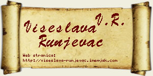 Višeslava Runjevac vizit kartica